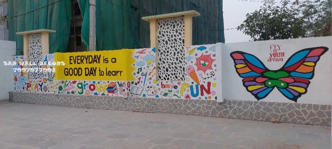 boundary wall painting  On Visit